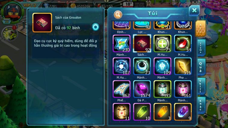 Mã : #TTS6285 - S1739 - V12 - Diancie dyanamx Rắn Băng Bc Sakataka bc Kyurem Cặp lati bc
