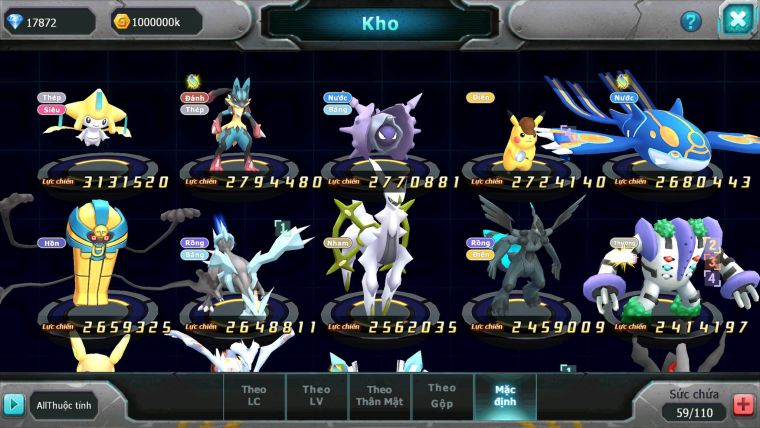 Mã : #TTS6284 - S1090 - V5 - 17K8 KC - Mashadow Dyanamx Giratina bá chủ Kyurem Unvoa nhiều pet ht