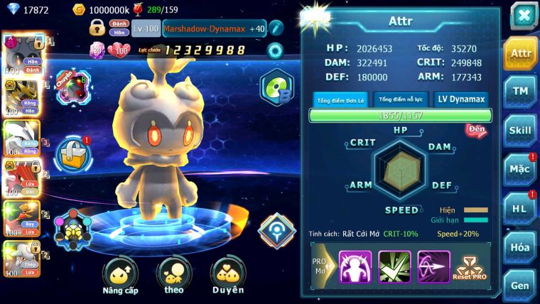 Mã : #TTS6284 - S1090 - V5 - 17K8 KC - Mashadow Dyanamx Giratina bá chủ Kyurem Unvoa nhiều pet ht