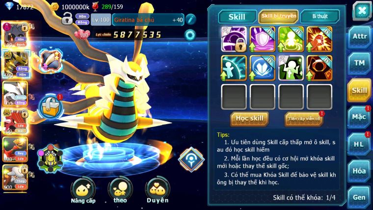Mã : #TTS6284 - S1090 - V5 - 17K8 KC - Mashadow Dyanamx Giratina bá chủ Kyurem Unvoa nhiều pet ht