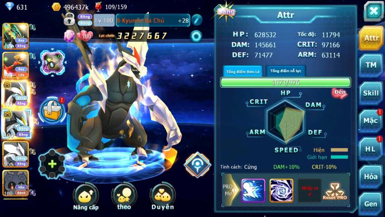 Mã : #TTS6283 - S271 - Rayquaza Ho-oh Kyurem Unvoa White Black Bá Chủ