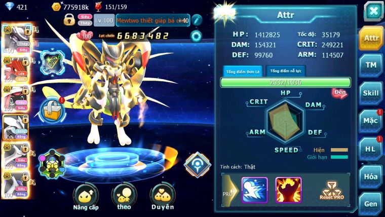 Mã : #TTS6287 - S1163 - V3 - Mew giáp bá chủ Qvld bc Tapu lele Kyurem Cặp Lati bá chủ