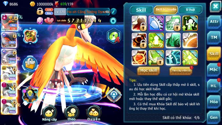 Mã : #TTS6296 - S1253 - Top5- V14 - Ho-oh Cộng Hưởng Dynamax LC Khủng Yvetal & Palkia cộng hưởng Kyurem Unvoa Bá Chủ ( Nạp 10tr ) - WB Dynamax