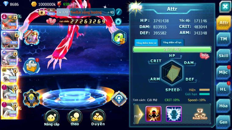 Mã : #TTS6296 - S1253 - Top5- V14 - Ho-oh Cộng Hưởng Dynamax LC Khủng Yvetal & Palkia cộng hưởng Kyurem Unvoa Bá Chủ ( Nạp 10tr ) - WB Dynamax