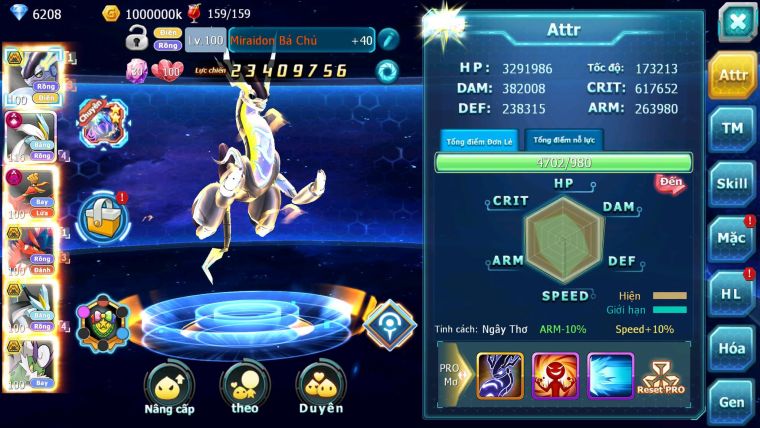 Mã : #TTS6299 - S1683 - Top20  V15 - Miradon & Koraidon Bá CHủ White cộng hưởng dyanamx Ho-oh dyanamx Black bc nhiều pet ht