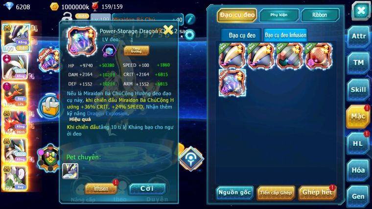 Mã : #TTS6299 - S1683 - Top20  V15 - Miradon & Koraidon Bá CHủ White cộng hưởng dyanamx Ho-oh dyanamx Black bc nhiều pet ht