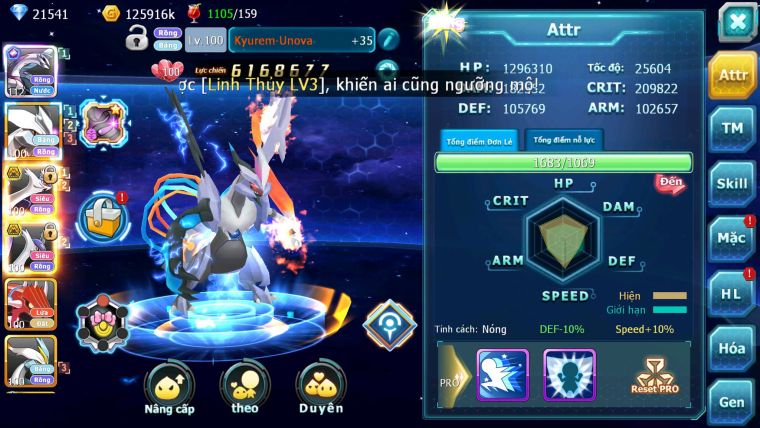 Mã : #TTS6311 - S1688 - V6 - 21K KC Palkia cộng hưởng full ss Kyurem Unvoa Cặp Lati bc nhiều pet ht