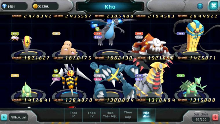 Mã : #TTS6310 - S1449 - V5 - Ho-oh Bá Chủ Kyurem Unvoa Diancie Bc Groudon bc cặp lati bc