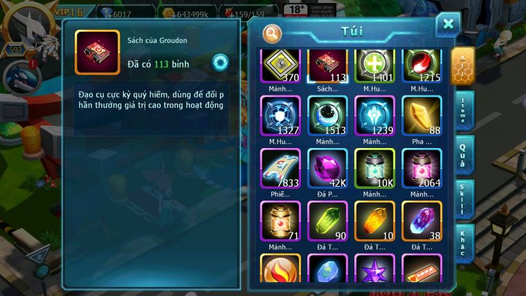 Mã : #TTS6312 - S944 - Top6 - V16 - Kiếm Khiên Bá Chủ Sáng Thế Bá Chủ Ho-oh WB Cộng hưởng dyanamx
