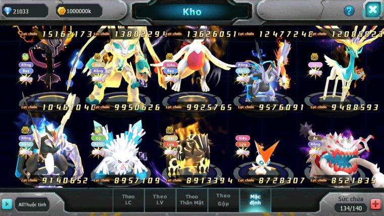 Mã : #TTS6502 - S905 - V13 - BXH: 5 All - 21K Kc Ho-oh & Diancie CHD , Yvetal & Palkia CH Form 3 Team Hot Meta
