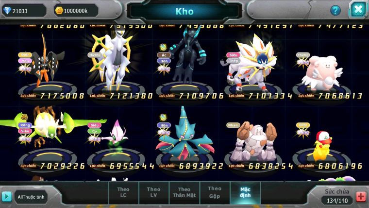 Mã : #TTS6502 - S905 - V13 - BXH: 5 All - 21K Kc Ho-oh & Diancie CHD , Yvetal & Palkia CH Form 3 Team Hot Meta
