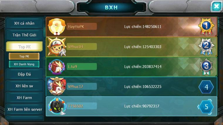 Mã : #TTS6502 - S905 - V13 - BXH: 5 All - 21K Kc Ho-oh & Diancie CHD , Yvetal & Palkia CH Form 3 Team Hot Meta