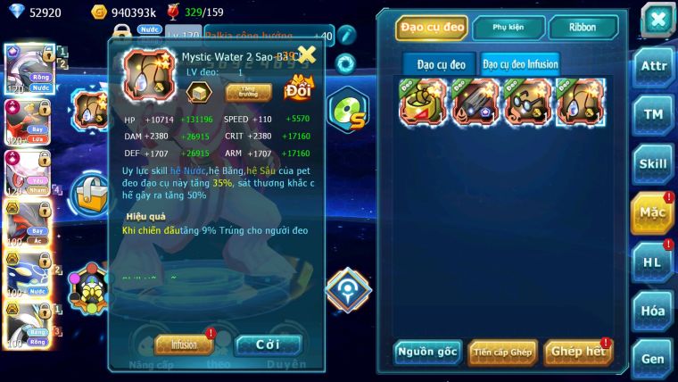Mã : #TTS6501 - S1046 - V15 - BXH : 1 All Palkia CH - Diancie & Ho-oh CHD Yvetal Kyogre WB BC Đua Cực Ngon