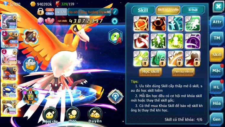Mã : #TTS6501 - S1046 - V15 - BXH : 1 All Palkia CH - Diancie & Ho-oh CHD Yvetal Kyogre WB BC Đua Cực Ngon