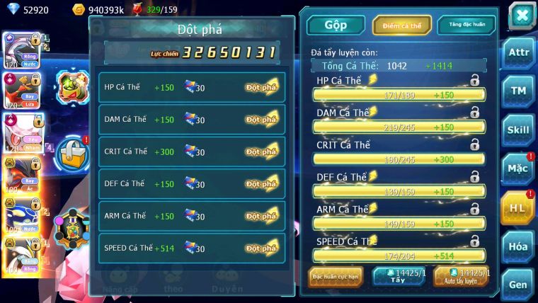 Mã : #TTS6501 - S1046 - V15 - BXH : 1 All Palkia CH - Diancie & Ho-oh CHD Yvetal Kyogre WB BC Đua Cực Ngon