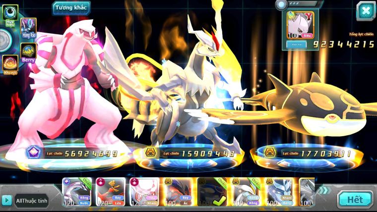 Mã : #TTS6501 - S1046 - V15 - BXH : 1 All Palkia CH - Diancie & Ho-oh CHD Yvetal Kyogre WB BC Đua Cực Ngon
