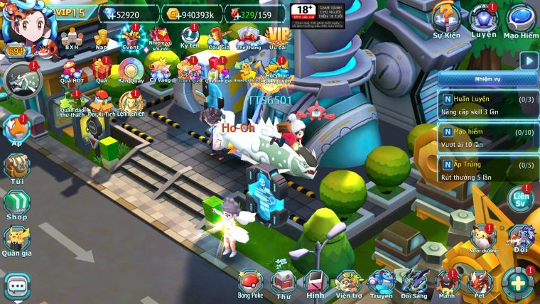 Mã : #TTS6501 - S1046 - V15 - BXH : 1 All Palkia CH - Diancie & Ho-oh CHD Yvetal Kyogre WB BC Đua Cực Ngon