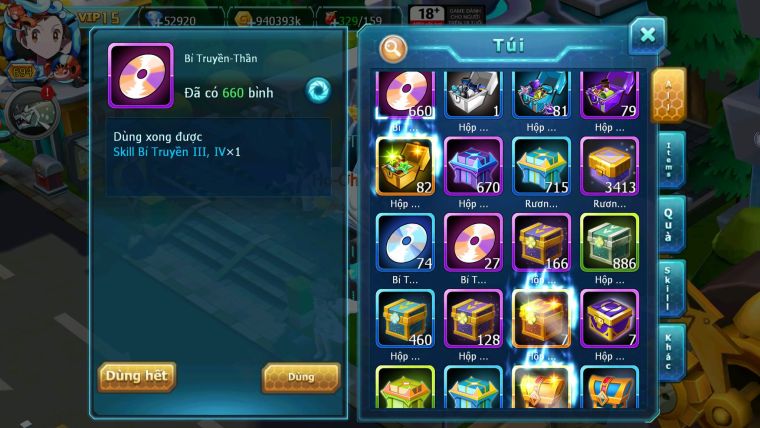 Mã : #TTS6501 - S1046 - V15 - BXH : 1 All Palkia CH - Diancie & Ho-oh CHD Yvetal Kyogre WB BC Đua Cực Ngon
