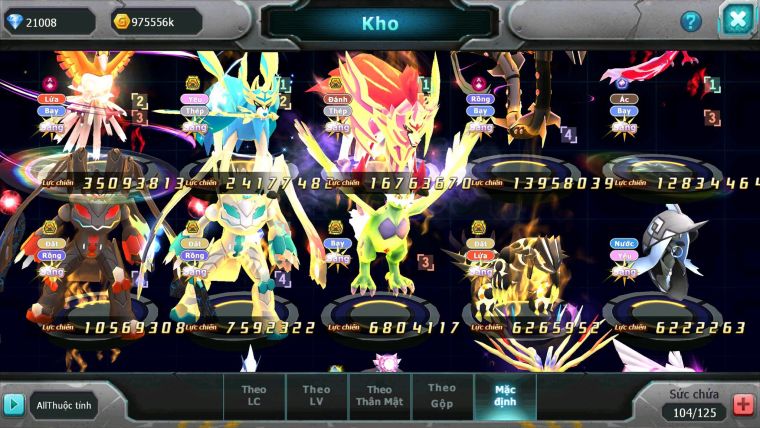 Mã : #TTS6503 - S1322 - V15 - BXH : 23 - 1K2 Sách - 21K KC - Ho-oh CHD Yvetal CH Kiếm &Khiên Bá Chủ Ray Dymax Zflare BC