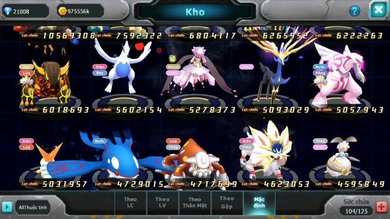 Mã : #TTS6503 - S1322 - V15 - BXH : 23 - 1K2 Sách - 21K KC - Ho-oh CHD Yvetal CH Kiếm &Khiên Bá Chủ Ray Dymax Zflare BC