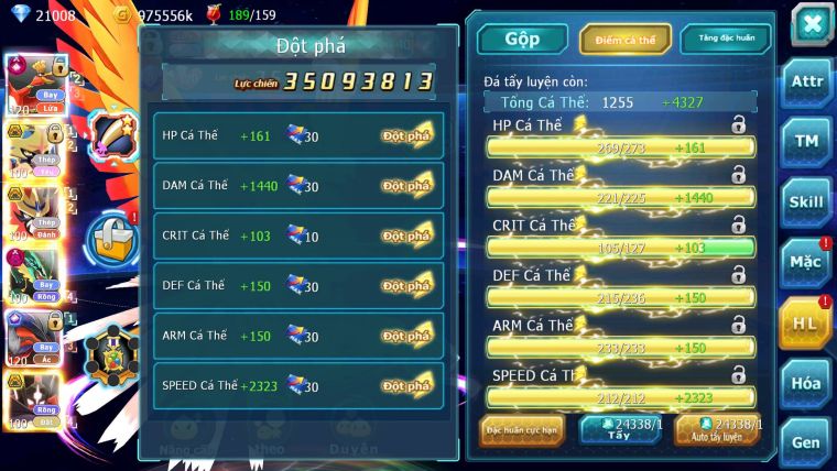 Mã : #TTS6503 - S1322 - V15 - BXH : 23 - 1K2 Sách - 21K KC - Ho-oh CHD Yvetal CH Kiếm &Khiên Bá Chủ Ray Dymax Zflare BC