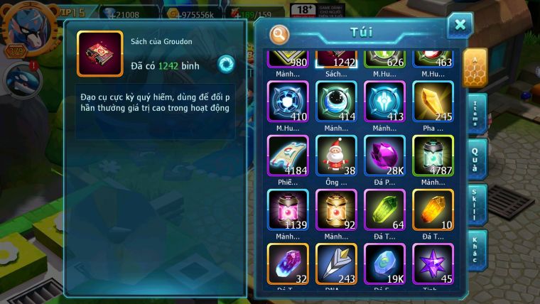 Mã : #TTS6503 - S1322 - V15 - BXH : 23 - 1K2 Sách - 21K KC - Ho-oh CHD Yvetal CH Kiếm &Khiên Bá Chủ Ray Dymax Zflare BC