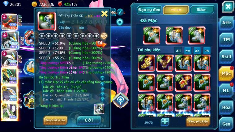 Mã : #TTS6507 - S1235 - BXH : 12 Ho-oh WB CHD Rayquaza BC Cặp Cá Yvetal Thần Gió BC
