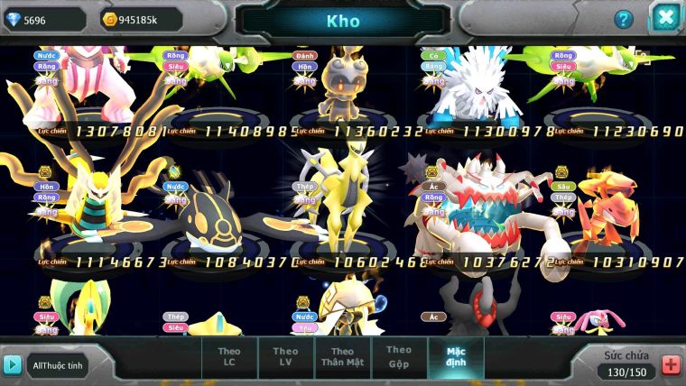 Mã : #TTS6514 - S454 - BXH: 4 - V15 - White & Ho-oh CHD Ray Bc Meganec Hoopa Bá Chủ Nhiều Pet Bá Chủ