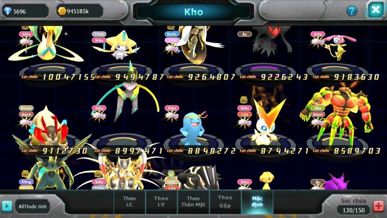 Mã : #TTS6514 - S454 - BXH: 4 - V15 - White & Ho-oh CHD Ray Bc Meganec Hoopa Bá Chủ Nhiều Pet Bá Chủ