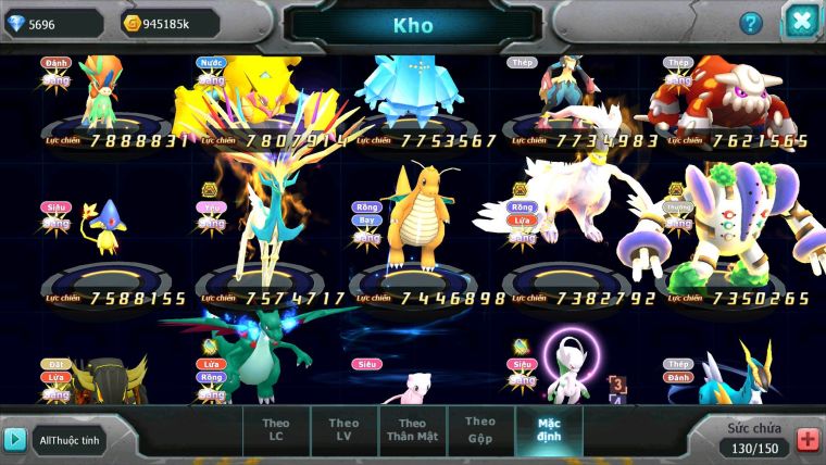 Mã : #TTS6514 - S454 - BXH: 4 - V15 - White & Ho-oh CHD Ray Bc Meganec Hoopa Bá Chủ Nhiều Pet Bá Chủ