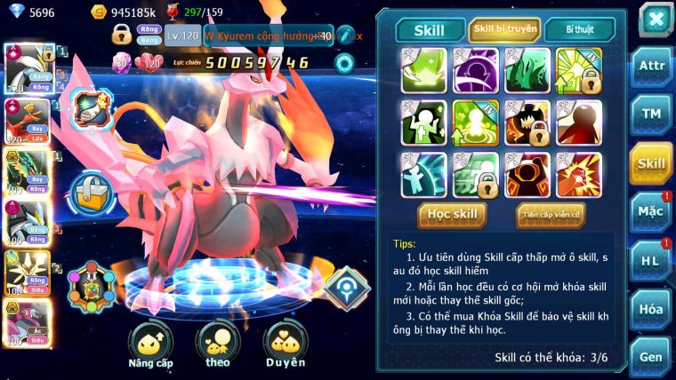 Mã : #TTS6514 - S454 - BXH: 4 - V15 - White & Ho-oh CHD Ray Bc Meganec Hoopa Bá Chủ Nhiều Pet Bá Chủ