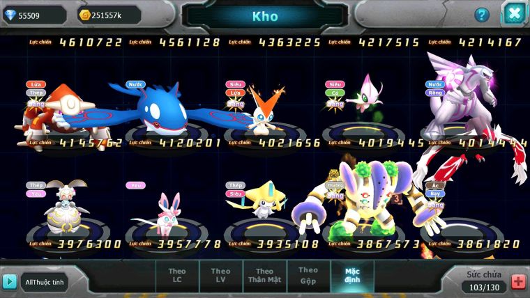 Mã : #TTS6513 - S1350 - V15 - BXH : 20 - PK Cực Khỏe - 300M Arc CH 55K Kc Kiếm & Khiên Bc Ho-oh CHD Arc Thép Dynamax Rayquaza Bc