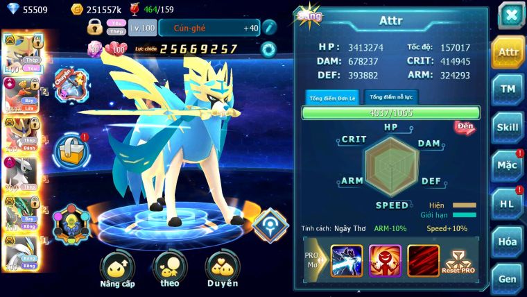 Mã : #TTS6513 - S1350 - V15 - BXH : 20 - PK Cực Khỏe - 300M Arc CH 55K Kc Kiếm & Khiên Bc Ho-oh CHD Arc Thép Dynamax Rayquaza Bc