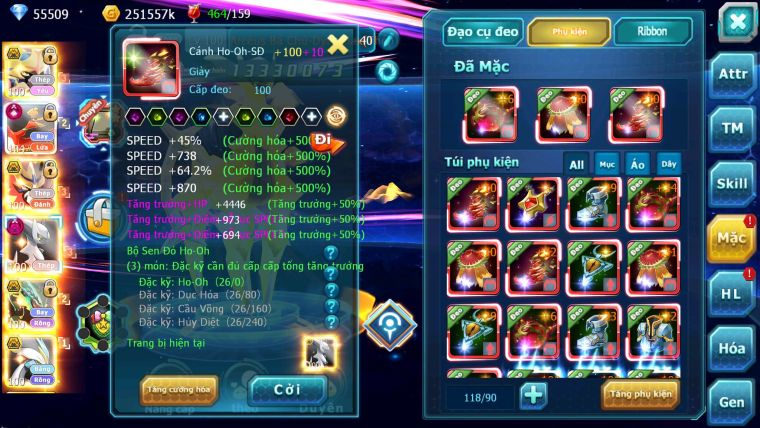 Mã : #TTS6513 - S1350 - V15 - BXH : 20 - PK Cực Khỏe - 300M Arc CH 55K Kc Kiếm & Khiên Bc Ho-oh CHD Arc Thép Dynamax Rayquaza Bc
