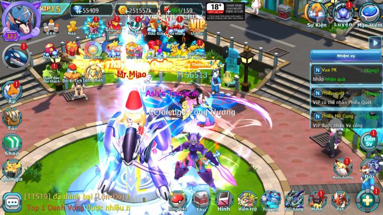 Mã : #TTS6513 - S1350 - V15 - BXH : 20 - PK Cực Khỏe - 300M Arc CH 55K Kc Kiếm & Khiên Bc Ho-oh CHD Arc Thép Dynamax Rayquaza Bc