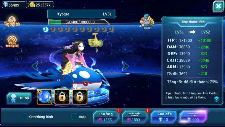 Mã : #TTS6513 - S1350 - V15 - BXH : 20 - PK Cực Khỏe - 300M Arc CH 55K Kc Kiếm & Khiên Bc Ho-oh CHD Arc Thép Dynamax Rayquaza Bc