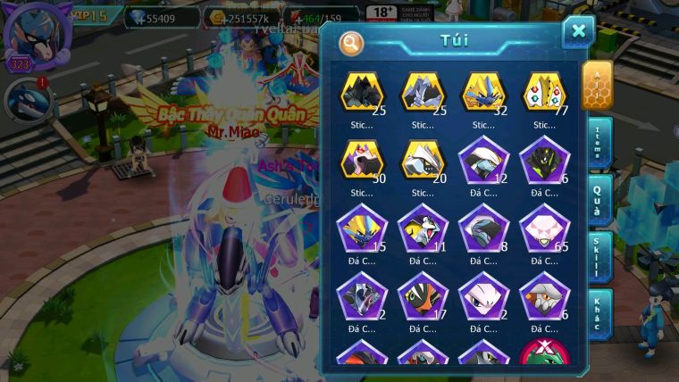 Mã : #TTS6513 - S1350 - V15 - BXH : 20 - PK Cực Khỏe - 300M Arc CH 55K Kc Kiếm & Khiên Bc Ho-oh CHD Arc Thép Dynamax Rayquaza Bc