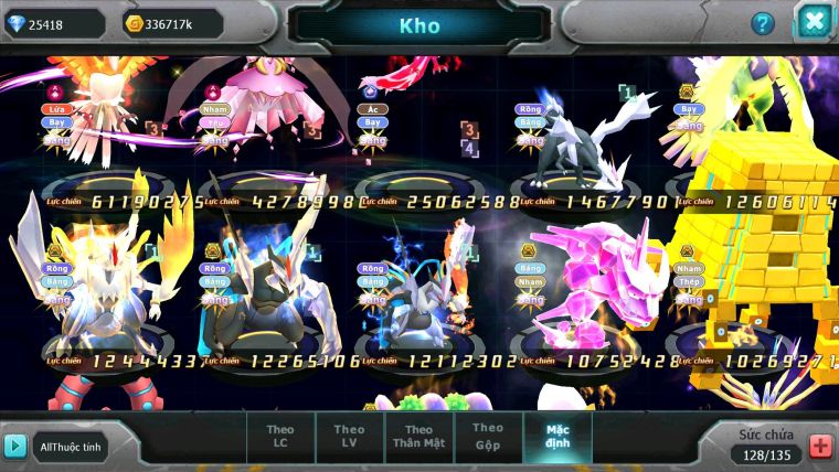 Mã : #TTS6511 - S1069 - V14 - BXH : 4 25K Kc - Ho-oh & Diancie CHD Yvetal Ch Kyurem Unvoa WB Bc Qá ngon
