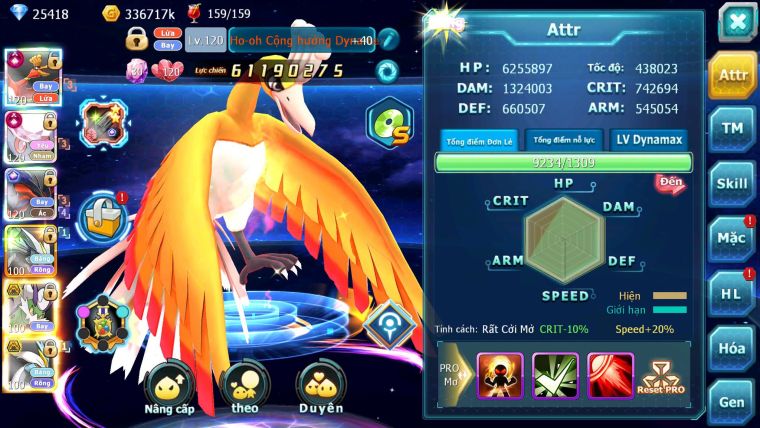 Mã : #TTS6511 - S1069 - V14 - BXH : 4 25K Kc - Ho-oh & Diancie CHD Yvetal Ch Kyurem Unvoa WB Bc Qá ngon