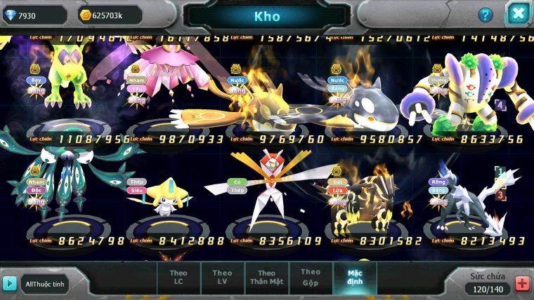 Mã : #TTS6519 - S1123 - BXH : 2 - V17 - Kiếm & Khiên Dynamax Ho-oh CHD Meltan Bc Kyurem Unvoa BC WB Dymax Arc Thép Bc