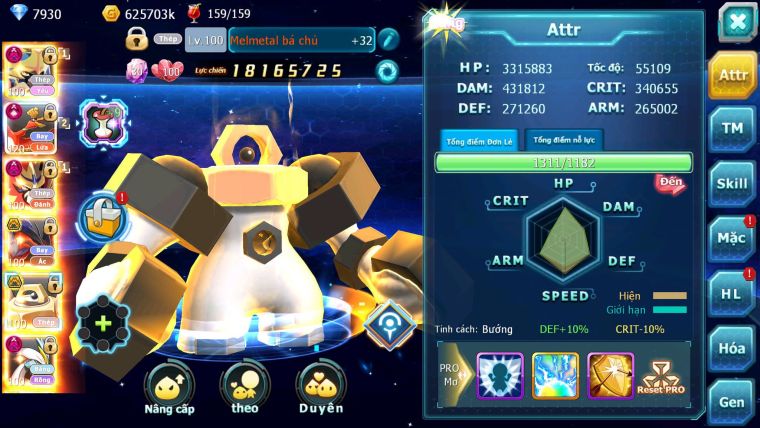 Mã : #TTS6519 - S1123 - BXH : 2 - V17 - Kiếm & Khiên Dynamax Ho-oh CHD Meltan Bc Kyurem Unvoa BC WB Dymax Arc Thép Bc
