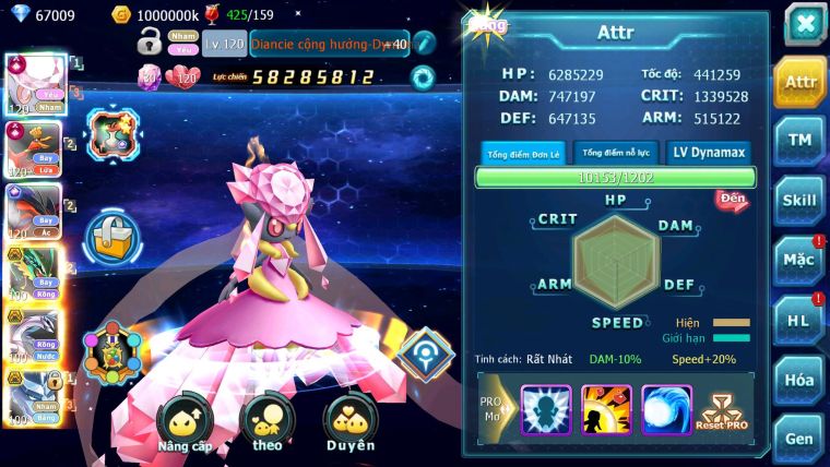 Mã : #TTS6518 - S1115 - V14 - BXH : 8 - 2K1 Sách Diancie & Ho-oh CHD Yvetal CH Nhiều Pet BC