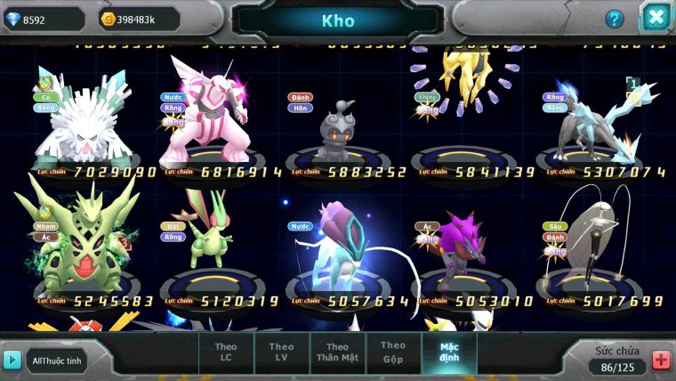 Mã : #TTS6516 - S1339 - V15 - BXH : 6 All - Ho-oh & White CHD Yvetal & Sư Tử CH Nhiều Pet BC
