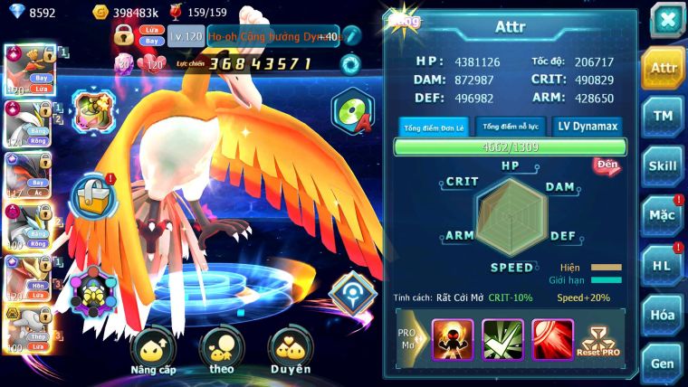 Mã : #TTS6516 - S1339 - V15 - BXH : 6 All - Ho-oh & White CHD Yvetal & Sư Tử CH Nhiều Pet BC