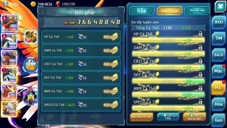 Mã : #TTS6516 - S1339 - V15 - BXH : 6 All - Ho-oh & White CHD Yvetal & Sư Tử CH Nhiều Pet BC
