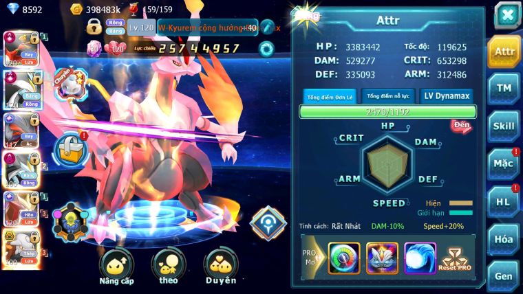 Mã : #TTS6516 - S1339 - V15 - BXH : 6 All - Ho-oh & White CHD Yvetal & Sư Tử CH Nhiều Pet BC