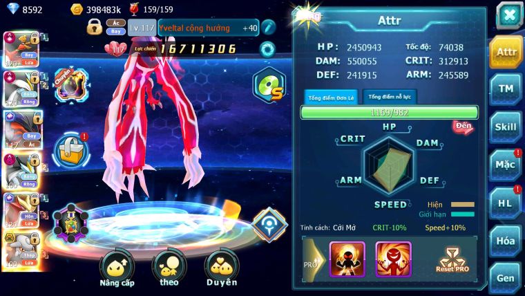 Mã : #TTS6516 - S1339 - V15 - BXH : 6 All - Ho-oh & White CHD Yvetal & Sư Tử CH Nhiều Pet BC