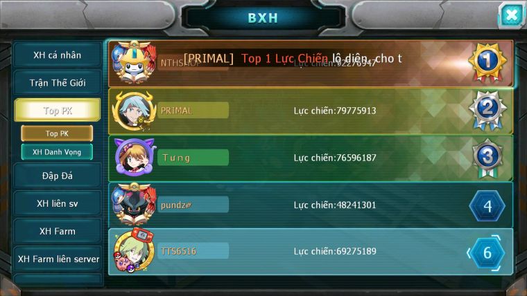 Mã : #TTS6516 - S1339 - V15 - BXH : 6 All - Ho-oh & White CHD Yvetal & Sư Tử CH Nhiều Pet BC