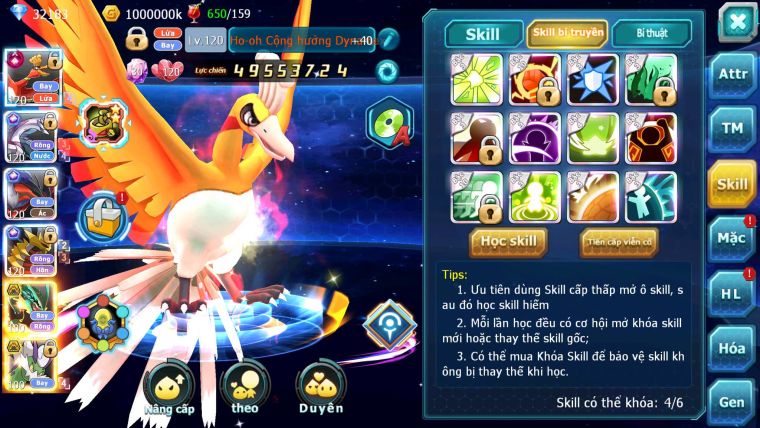 Mã : #TTS6515 - S38 - V9 - BXH :8 - Ho-oh CHD Palkia & Yvetal & Giratina CH Ray Thần Gio Rắn Băng Nhiều Pet HT BC