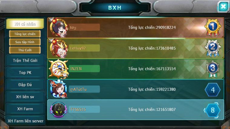 Mã : #TTS6515 - S38 - V9 - BXH :8 - Ho-oh CHD Palkia & Yvetal & Giratina CH Ray Thần Gio Rắn Băng Nhiều Pet HT BC